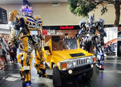 Animation robots en galerie marchande